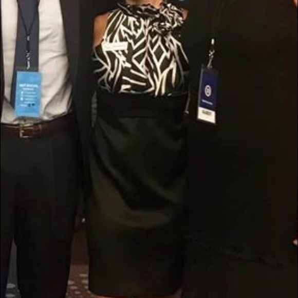 Black and white cocktail dress, Sz 2P - Picture 4 of 5